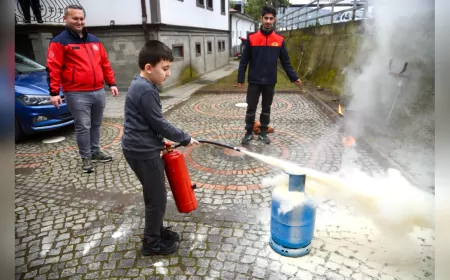 Giresun Belediyesi Çocuk Akademilerinde Yangın Tatbikatı Yapıldı