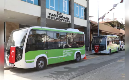 Hatay Büyükşehir Belediyesi’nden Yayladağı’na İlk Belediye Otobüsü Hattı