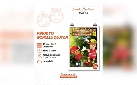 Yalova’da Pinokyo Çocuklarla Buluşuyor: "Pinokyo Gönüllü Oluyor" Tiyatrosu