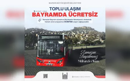 Mardin Büyükşehir Belediyesi'nden Bayramda Ücretsiz Ulaşım Hizmeti