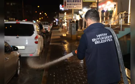 Hatay Büyükşehir Belediyesi Bayram İçin İlçeleri Temizliyor: