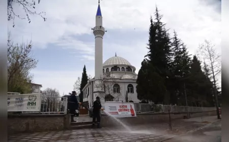 Bilecik’te Cami Bahçeleri ve Duraklar Bayrama Hazırlanıyor