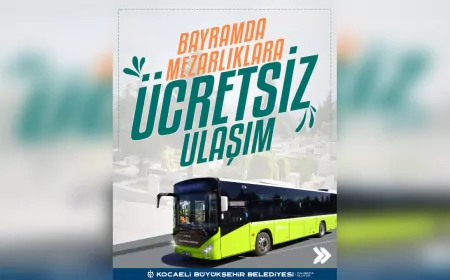 Kocaeli Büyükşehir Belediyesi, Mezarlık Ziyaretleri İçin Ücretsiz Servis Hizmeti Sunuyor