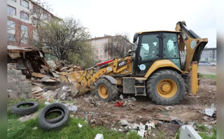Odunpazarı Belediyesi Tehlike Arz Eden Metruk Binayı Yıktı
