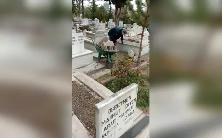 Çorum Belediyesi, Mezarlıkları Bayrama Hazırladı