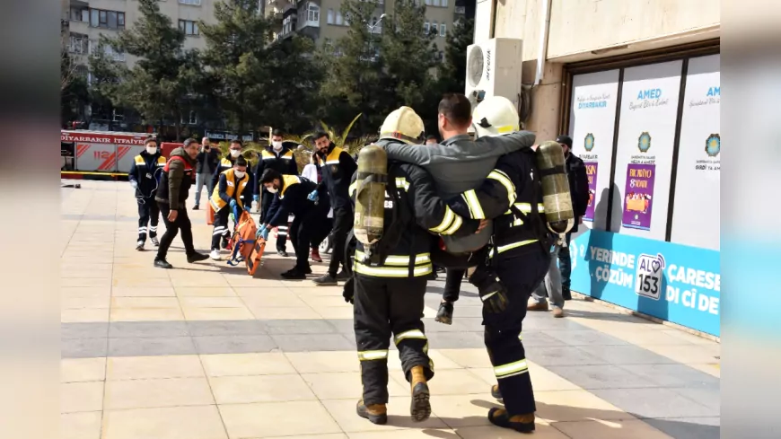 Diyarbakır Büyükşehir Belediyesi’nde Yangın Tatbikatı Gerçekleştirildi