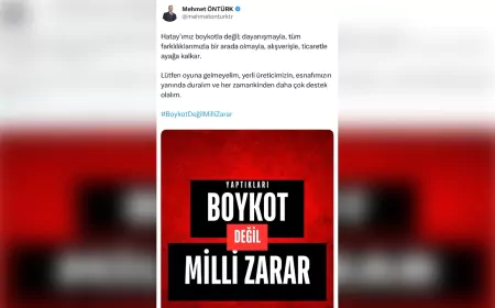 Başkan Mehmet Öntürk’ten Sağduyu Çağrısı: “Hatay Boykotla Değil, Dayanışmayla Ayağa Kalkar”