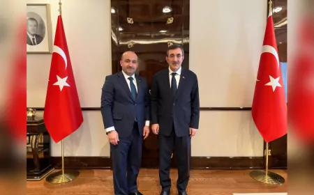 Gürhan Albayrak, Cumhurbaşkanı Yardımcısı Cevdet Yılmaz’ı Ziyaret Etti