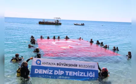 Konyaaltı Sahili’nde Deniz Dibi Temizliği: 80 Kilogram Atık Çıkarıldı