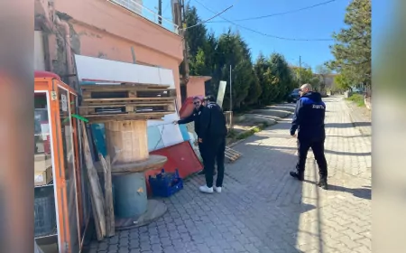 Bilecik'te Zabıta Ekiplerinden Kaldırım İşgali Denetimi