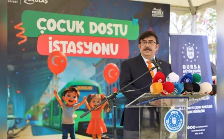 Bursa’da Çocuk Dostu Metro İstasyonu Hizmete Açıldı
