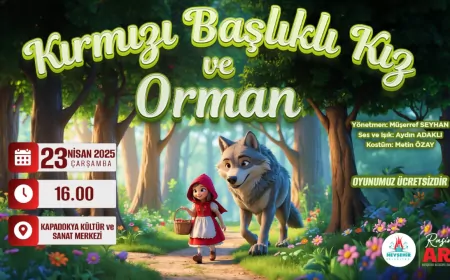 Nevşehir Belediyesi’nden Çocuklara 23 Nisan Hediyesi: “Kırmızı Başlıklı Kız ve Orman” Sahne Alıyor