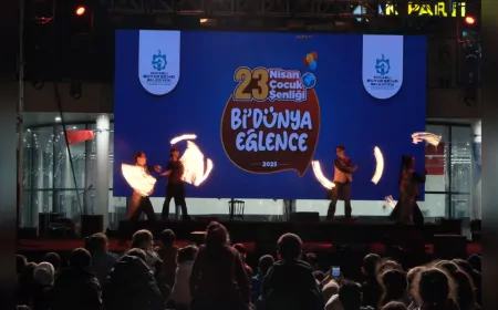 Kocaeli’nde 23 Nisan Coşkusunda Ateş ve Işık Gösterisi Nefes Kesti