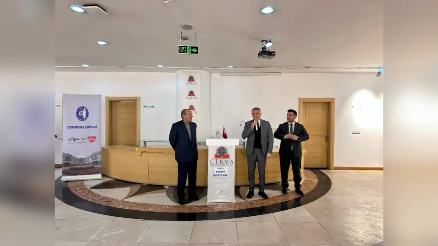 Çorum’da Sanat Dostları Buluşması Kültür Galerisinde Gerçekleşti