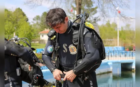 Eskişehir İtfaiyesi’nin “Balık Adamları” Sakaryabaşı’nda Eğitim Kampında