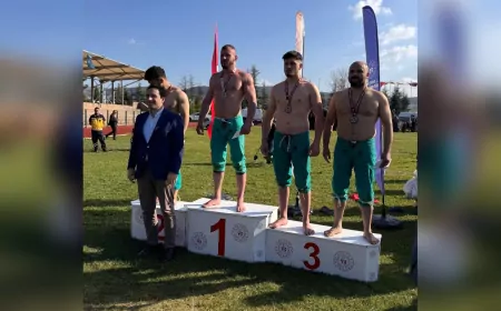 Sakaryalı Pehlivanlardan Bilecik’te Çifte Madalya