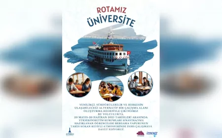 “Rotamız Üniversite” Projesi Başladı: Bergama Vapuru YKS Öğrencilerine Çalışma Alanı Oldu