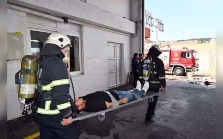 Yalova İtfaiyesi’nden Nefes Kesen Tatbikat