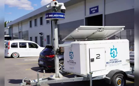 Trafik düzenlemeleri “Güneş Panelli Taşınabilir Kamera Sistemi” ile takip ediliyor