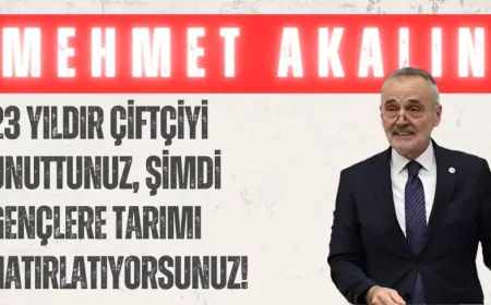 İYİ Partili Mehmet Akalın: “23 yıldır çiftçiyi unuttunuz, şimdi gençlere tarımı hatırlatıyorsunuz!”