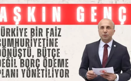 CHP’li Aşkın Genç: “Türkiye bir faiz cumhuriyetine dönüştü, bütçe değil borç ödeme planı yönetiliyor”