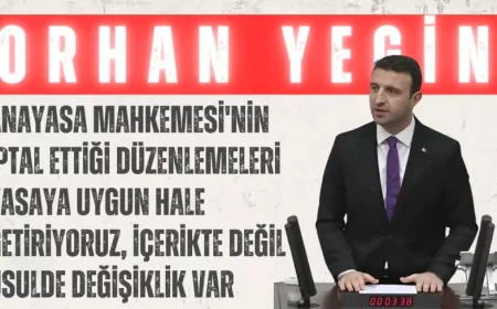 AK Parti’li Orhan Yegin: “Anayasa Mahkemesi'nin iptal ettiği düzenlemeleri yasaya uygun hale getiriyoruz, içerikte değil usulde değişiklik var”