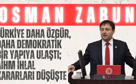 AK Parti’li Osman Zabun: ‘Türkiye daha özgür, daha demokratik bir yapıya ulaştı; AİHM ihlal kararları düşüşte’
