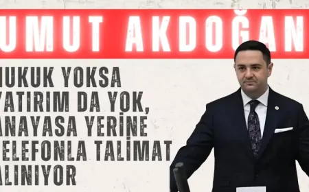 CHP’li Umut Akdoğan: ‘Hukuk yoksa yatırım da yok, Anayasa yerine telefonla talimat alınıyor’