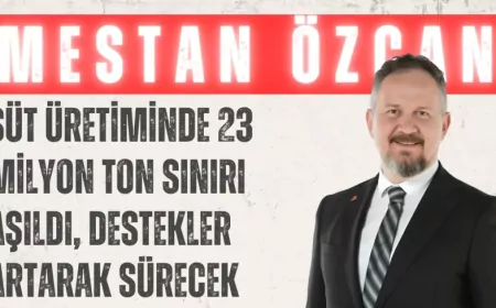 AK Parti Tekirdağ Milletvekili Mestan Özcan: ‘Süt üretiminde 23 milyon ton sınırı aşıldı, destekler artarak sürecek’