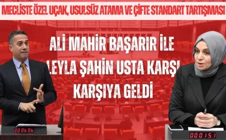 Mecliste özel uçak, usulsüz atama ve çifte standart tartışması: Ali Mahir Başarır ile Leyla Şahin Usta karşı karşıya geldi