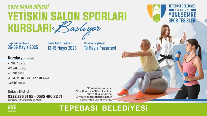 Yetişkinler İçin Bahar Dönemi Spor Kursu Kayıtları Başlıyor