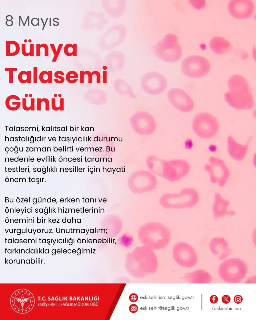 İl Sağlık Müdürü Doç. Dr. Yaşar Bildirici: Talasemi Önlenebilir Bir Hastalıktır
