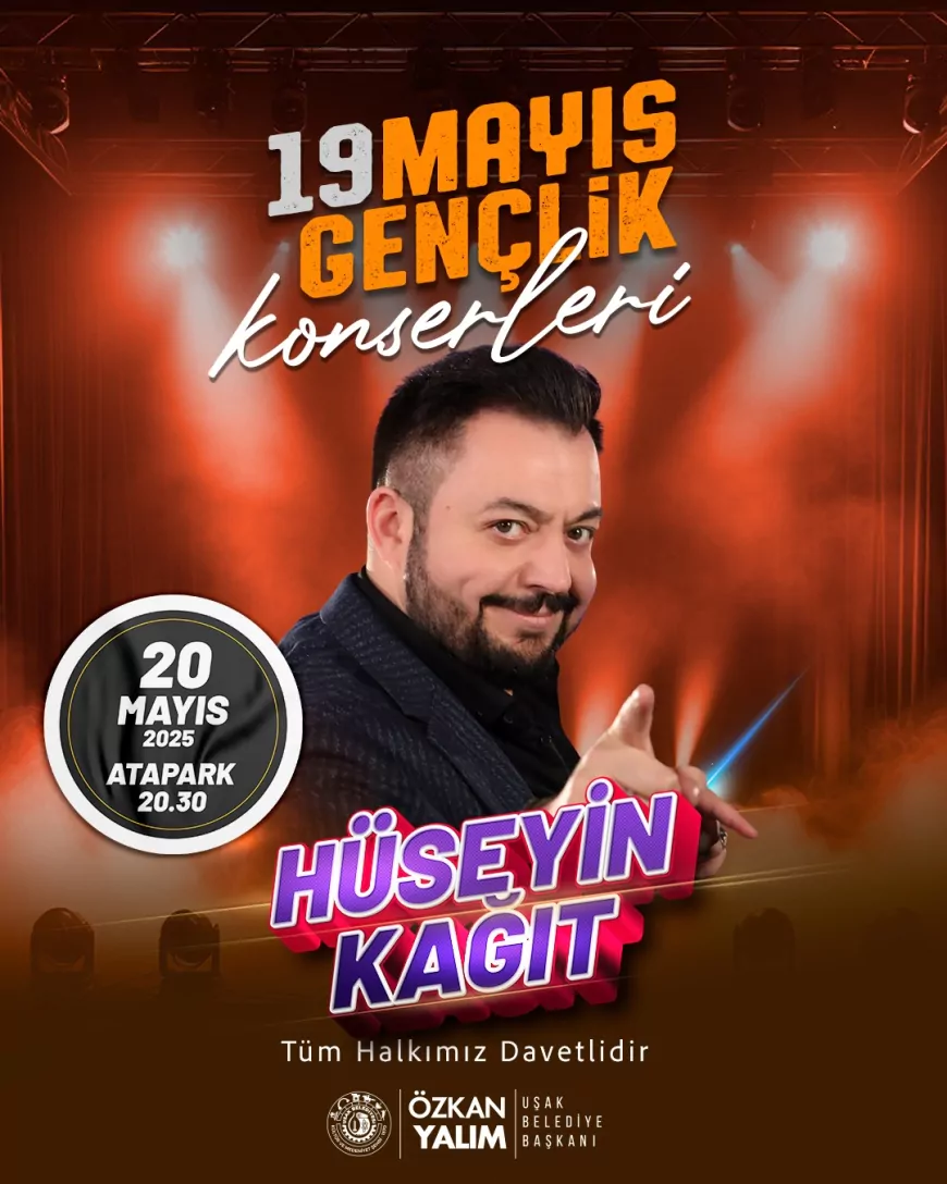 Uşak’ta 19 Mayıs Coşkusu Atapark’ta Gençlik Konserleriyle Zirveye Çıkacak