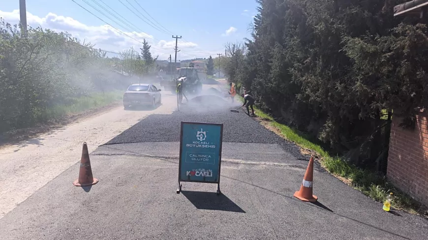 Kocaeli Büyükşehir’den Gebze Köylerine 3.500 Metrelik Yol Onarımı