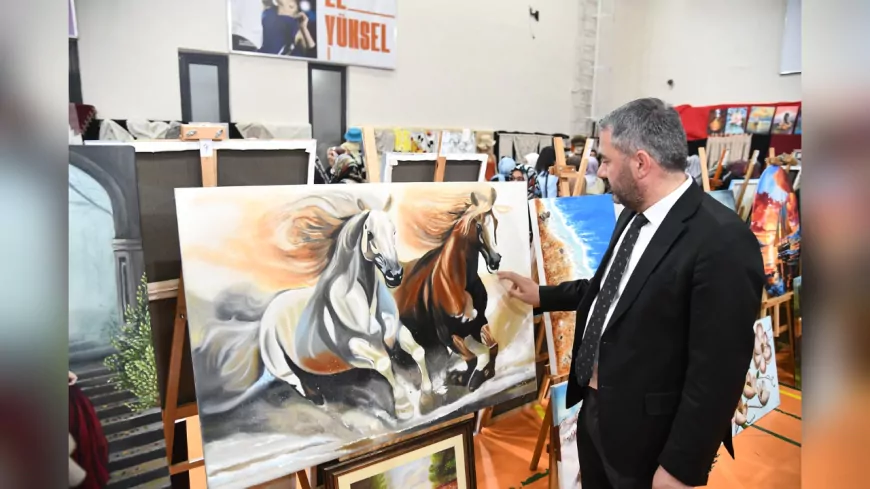 Pursaklar’da Kadınların El Emeği Göz Nuru Sergilendi