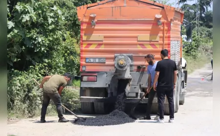 Yalova’da Bozuk Cadde ve Sokaklar Onarılıyor
