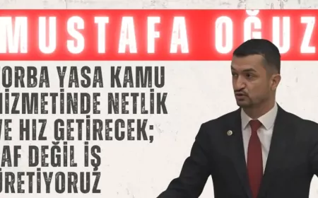 AK Parti’li Mustafa Oğuz: “Torba yasa kamu hizmetinde netlik ve hız getirecek; laf değil iş üretiyoruz”