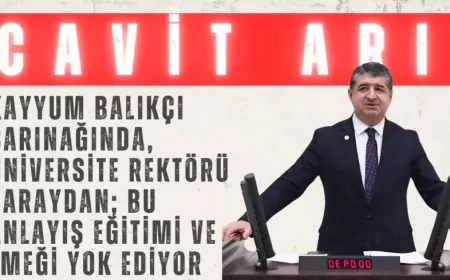 CHP’li Cavit Arı: ‘Kayyum balıkçı barınağında, üniversite rektörü saraydan; bu anlayış eğitimi ve emeği yok ediyor’