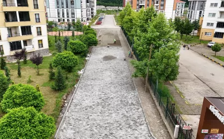 Giresun’da Yeni Yerleşim Alanına Parke Yol Konforu