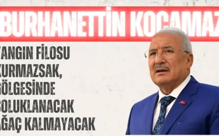 İYİ Parti’li Burhanettin Kocamaz: ‘Yangın filosu kurmazsak, gölgesinde soluklanacak ağaç kalmayacak’
