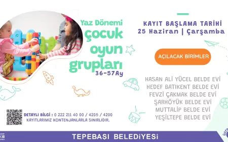 Tepebaşı Belediyesi’nden Miniklere Yaz Neşesi: Oyun Grupları İçin Kayıtlar Başlıyor