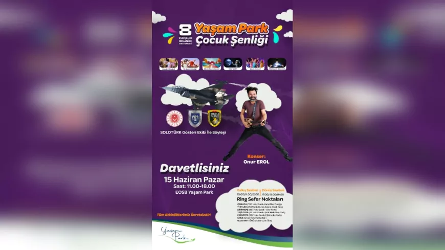 Eskişehir OSB’den Çocuklara Karne Hediyesi: Yaşam Park’ta Festival Gibi Şenlik