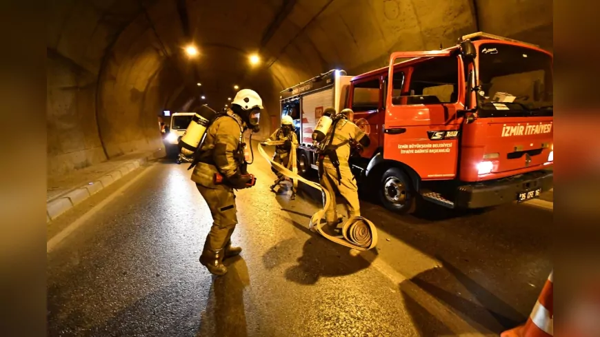 Konak Tüneli’nde Nefes Kesen Yangın Tatbikatı