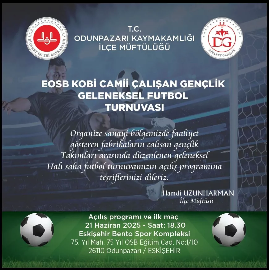Eskişehir OSB’de Halı Saha Turnuvası Başlıyor