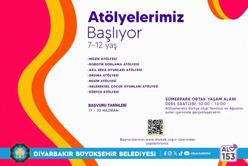 Diyarbakır Büyükşehir Belediyesinden Çocuklara Yaz Atölyesi Müjdesi