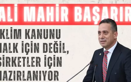 CHP’li Ali Mahir Başarır: “İklim Kanunu halk için değil, şirketler için hazırlanıyor”