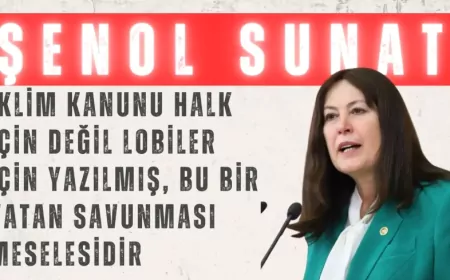 İYİ Parti’li Şenol Sunat: “İklim Kanunu halk için değil lobiler için yazılmış, bu bir vatan savunması meselesidir”