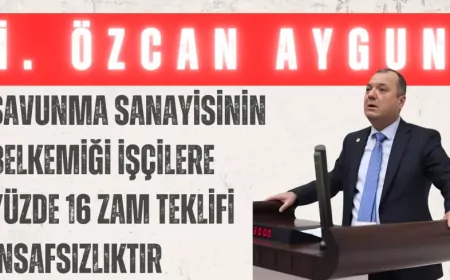 CHP’li İlhami Özcan Aygun: “Savunma sanayisinin belkemiği işçilere yüzde 16 zam teklifi insafsızlıktır”