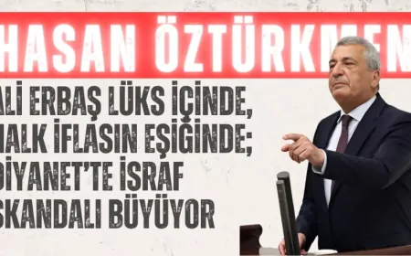 CHP’li Hasan Öztürkmen: “Ali Erbaş lüks içinde, halk iflasın eşiğinde; Diyanet’te israf skandalı büyüyor”