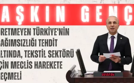 CHP’li Aşkın Genç: “Üretmeyen Türkiye'nin bağımsızlığı tehdit altında, tekstil sektörü için Meclis harekete geçmeli”